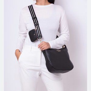 Exc. Used Cond-Kate Spade cross body Rosie bag, black leather FREE SHIPPING